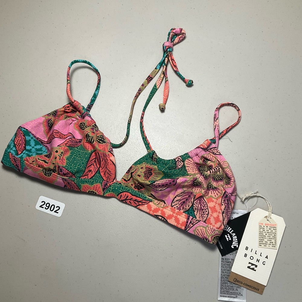Billabong Bikini Top Small Multicolor Visions Of Paradise Coco BRLT - Picture 6 of 6